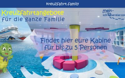 Kabinen für bis zu 5 Personen – Platz für die ganze Familie!