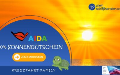 Sichert euch 10% Rabatt auf AIDA Kreuzfahrten! 